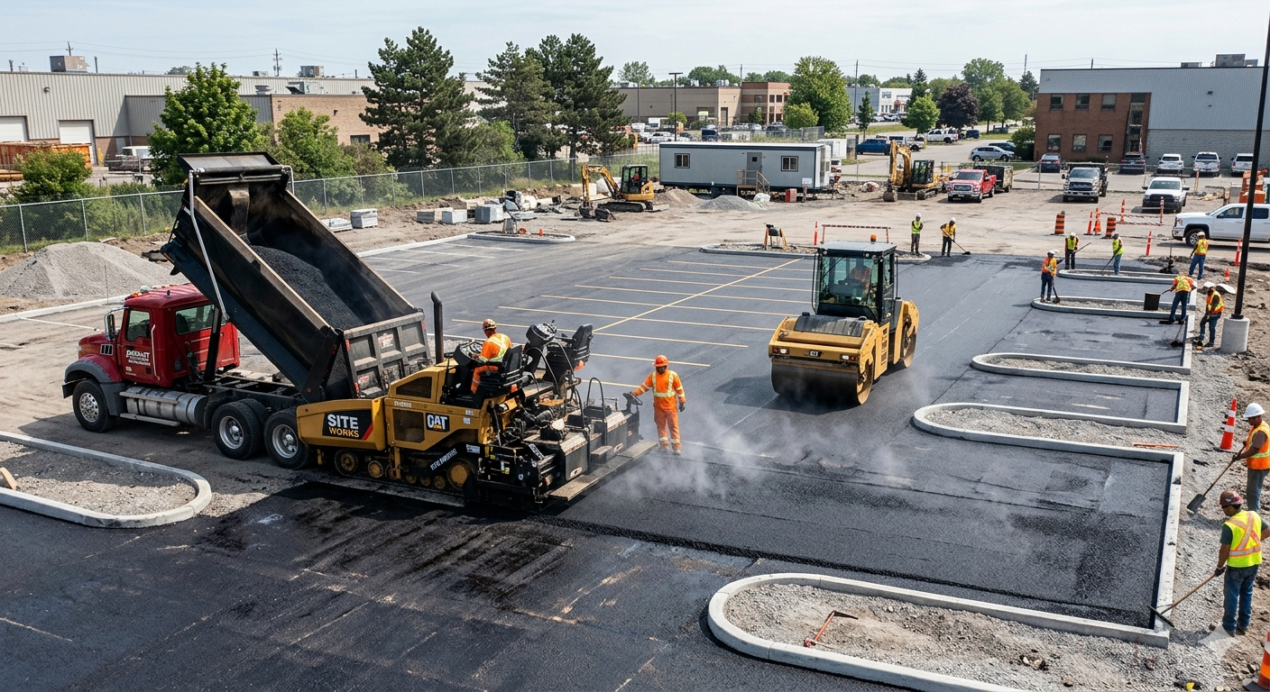 Asphalt paving project by Bama Georgia Paving in Talladega, AL