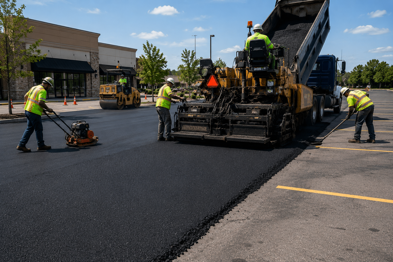 Asphalt paving project by Bama Georgia Paving in Talladega, AL